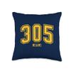 305 Miami FL Arched Athletic Design Throw Pillow view 1