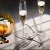 Barski Toasting Flute Glass - Champagne - Flutes - Set of 6 Crystal Glasses - Wedding Toasting Flutes - White Stem - 11 oz Made in Europe view 2