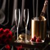 Barski Toasting Flute Glass - Champagne - Flutes - Set of 6 Crystal Glasses - Wedding Toasting Flutes - White Stem - 11 oz Made in Europe view 3