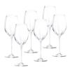 Barski Goblet - White Wine Glass -Crystal Glass - Water Glass - White Stem - Stemmed Glasses - Set of 6 Goblets - 14 oz Made in Europe view 1