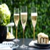 Barski Toasting Flute Glass - Champagne - Flutes - Set of 6 Crystal Glasses - Wedding Toasting Flutes - Gold Stem - 11 oz Made in Europe view 2