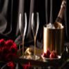 Barski Toasting Flute Glass - Champagne - Flutes - Set of 6 Crystal Glasses - Wedding Toasting Flutes - Gold Stem - 11 oz Made in Europe view 3