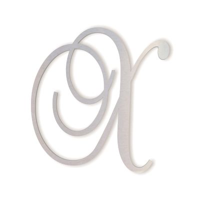 Metal Letter X Large Monogram Wall Hanging Cursive Indoor and Outdoor Use