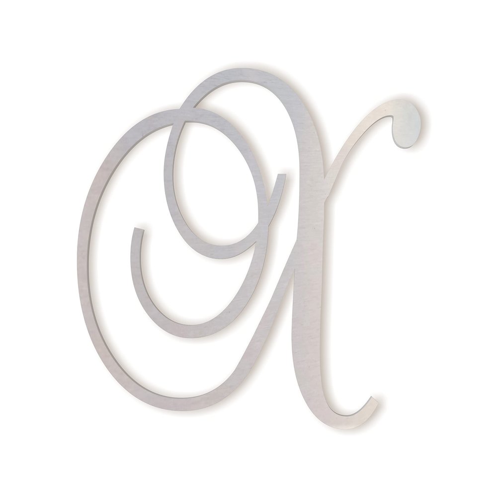 Metal Letter X Large Monogram Wall Hanging Cursive Indoor and Outdoor Use