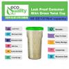 48 oz Clear Twist Top Storage Deli Containers with Leak Proof Lids Green - BPA Free Snack Containers Airtight Reusable Plastic Food Storage with Caps, Food Storage, Meal Prep, Freezer, Kitchen (32) view 4
