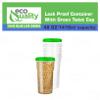 48 oz Clear Twist Top Storage Deli Containers with Leak Proof Lids Green - BPA Free Snack Containers Airtight Reusable Plastic Food Storage Canisters with Twist Seal Caps, Food Storage, Meal Prep, Freezer, Kitchen Organizer, Stackable, Reusable (16) view 2
