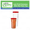 48 oz Clear Twist Top Storage Deli Containers with Leak Proof Lids Red - BPA Free Snack Containers Airtight Reusable Plastic Food Storage Canisters with Twist Seal Caps, Food Storage, Meal Prep, Freezer, Kitchen Organizer, Stackable, Reusable (32) view 2