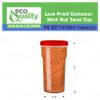 48 oz Clear Twist Top Storage Deli Containers with Leak Proof Lids Red - BPA Free Snack Containers Airtight Reusable Plastic Food Storage Canisters with Twist Seal Caps, Food Storage, Meal Prep, Freezer, Kitchen Organizer, Stackable, Reusable (32) view 3