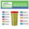 48 oz Clear Twist Top Storage Deli Containers with Leak Proof Lids Red - BPA Free Snack Containers Airtight Reusable Plastic Food Storage Canisters with Twist Seal Caps, Food Storage, Meal Prep, Freezer, Kitchen Organizer, Stackable, Reusable (32) view 4