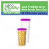 48 oz Clear Twist Top Storage Deli Containers with Leak Proof Lids Purple - BPA Free Snack Containers Airtight Reusable Plastic Food Storage Canisters with Twist Seal Caps, Food Storage, Meal Prep, Freezer, Kitchen Organizer, Stackable, Reusable (32) view 2