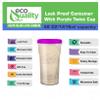 48 oz Clear Twist Top Storage Deli Containers with Leak Proof Lids Purple - BPA Free Snack Containers Airtight Reusable Plastic Food Storage Canisters with Twist Seal Caps, Food Storage, Meal Prep, Freezer, Kitchen Organizer, Stackable, Reusable (32) view 4