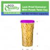 48 oz Clear Twist Top Storage Deli Containers with Leak Proof Lids Purple - BPA Free Snack Containers Airtight Reusable Plastic Food Storage Canisters with Twist Seal Caps, Food Storage, Meal Prep, Freezer, Kitchen Organizer, Stackable, Reusable (20) view 3