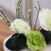 Artificial Flowers Simulation Flower Rose Floral Set Simple Home Living Room Decoration Creative Office Desktop Fake Flower Silk Flower Decoration Small Jewelry Flower Decoration ( Size : White bottle view 3