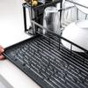 OLOTU Dish Drying Rack 2-Tier Metal Dish Rack with Drainboard SetCutting Board Utensil Holder for Kitchen CountertopMultifunctional Home Accessories Compact view 4
