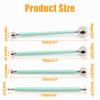 Coufce DIY Cake Decorating Tool, Metal Ball Fondant Tool, Stainless Steel Fondant Cake Pan for Sugar Flower, Ball Model DIY Tool, Green(4Pcs) view 3