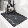 AMOAMI-Coffee Mat Hide Stain Rubber Backed Absorbent Dish Drying Mat for Kitchen Counter-Coffee Bar Accessories Fit Under Maker Machine Pot Espresso Machine Dish Rack 16"x24" view 1