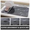 AMOAMI-Coffee Mat Hide Stain Rubber Backed Absorbent Dish Drying Mat for Kitchen Counter-Coffee Bar Accessories Fit Under Maker Machine Pot Espresso Machine Dish Rack view 3