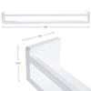 AZSKY Classic Nursery Book Shelves White Wall Book Shelves Kids Bookshelf for Bedroom Bathroom Dcor Wall Ledge Shelves 36 in Hanging Shelves a Set of 3 view 3