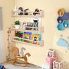 AZSKY Natural Wood Nursery Shelves Floating Wall Book Shelves Nursery Kids Baby Toddler Room Dcor 36 in Bookshelf for Toy Picture Display a Set of 3 Same Sizes view 2