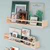 AZSKY Natural Wood Nursery Shelves Floating Wall Book Shelves Nursery Kids Baby Toddler Room Dcor 36 in Bookshelf for Toy Picture Display a Set of 3 Same Sizes view 4