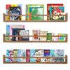 AZSKY Light Walnut Nursery Book Shelves 36 in Floating Wall Mounted Bookshelf Kids Room Hanging Shelves Books Storage Organizer a Set of 3 view 1