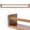 AZSKY Light Walnut Nursery Book Shelves 36 in Floating Wall Mounted Bookshelf Kids Room Hanging Shelves Books Storage Organizer a Set of 3 view 3