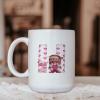 Custom Monogram Initial Letter H Funny Coffee Mug Pink Gnome with Hearts in Letters Ceramic Coffee Mug Personalized Funny Valentines Day Funny Coffee Cup Mug 15oz view 4