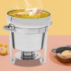 11L Soup Chafer Station With Water Pan Contemporary,Stainless Steel Soup Warmer Soup Chafer Catering Supplies Food Warmers for Parties,Silver (11L/9.9Qt) view 2