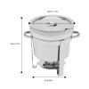 11L Soup Chafer Station With Water Pan Contemporary,Stainless Steel Soup Warmer Soup Chafer Catering Supplies Food Warmers for Parties,Silver (11L/9.9Qt) view 4
