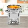 7L Soup Chafer Station With Fuel-Holder,Stainless Steel Soup Warmer Soup Chafer Catering Supplies Food Warmers for Parties,Silver(7L/7.4Qt) view 2