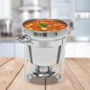 7L Soup Chafer Station With Fuel-Holder,Stainless Steel Soup Warmer Soup Chafer Catering Supplies Food Warmers for Parties,Silver(7L/7.4Qt) view 3