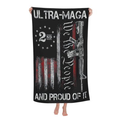 Beach Towels Ultra MAGA We The People Proud Republican USA Flag Microfiber Beach Towel Quick Dry and Sandless Beach Towel Swim Towels for Swim Vacations Camping Gym 31.5x51 Inches