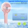 HandFan 2026 Upgraded Handheld Misting Fan, Two Button Easy Operation, Rechargeable Portable Mister Fan, Spray Water Mist Fans, Mini Electric Cooling Fans for Travel, Outdoors, Disney(Pink) view 2