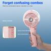 HandFan 2026 Upgraded Handheld Misting Fan, Two Button Easy Operation, Rechargeable Portable Mister Fan, Spray Water Mist Fans, Mini Electric Cooling Fans for Travel, Outdoors, Disney(Pink) view 3