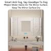 SPXMQSS LED Mirror Cabinet, LED Bathroom Cabinet Smart Anti Fog Stepless Dimming with Shelves Bathroom Mirror Cabinet Wall Mounted Storage Units with USB Socket 70 * 90 * 13CM view 3