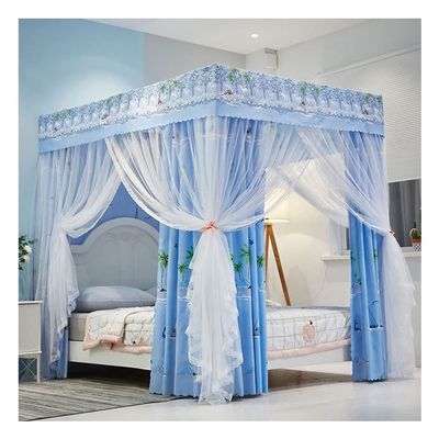 Bed Canopy Household Floor Type Double Bed Canopy, Shading, Windproof and Dustproof Curtain Yarn, Easy to Install (Color : A7, Size : 120x200x200cm)