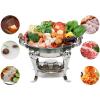 Chafing Dish Stainless Steel Round Durable Buffet Warmer Tray with Lid and Chafing Fuel Holder for Kitchen Party Dining Buffet view 2