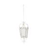 BOOMLATU Distressed White Decorative Candle Lanterns,Metal Hanging Pendant Light Candle Lantern Lamp for Indoor Outdoor view 1
