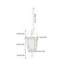 BOOMLATU Distressed White Decorative Candle Lanterns,Metal Hanging Pendant Light Candle Lantern Lamp for Indoor Outdoor view 2