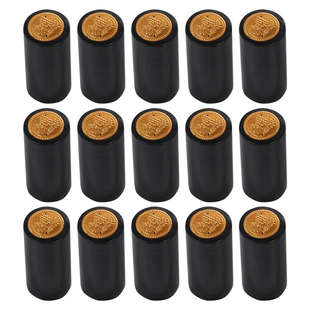 Toddmomy 100 Pcs Wine Bottle Shrink Wrap Sleeves Heat Shrink Sealing Film Caps 2.36 X 1.18 X 1.18 in Tear-off Tab for Winery Restaurant Home