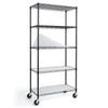 CAPHAUS NSF Commercial Grade Heavy Duty Wire Shelving w/Wheels, Leveling Feet & Liners, Storage Metal Shelf, Garage Shelving, Utility Wire Rack Storage Shelves, w/Liner, 36 x 18 x 76 5-Tier view 1