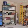 CAPHAUS NSF Commercial Grade Heavy Duty Wire Shelving w/Wheels, Leveling Feet & Liners, Storage Metal Shelf, Garage Shelving, Utility Wire Rack Storage Shelves, w/Liner, 36 x 18 x 76 5-Tier view 2