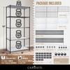 CAPHAUS NSF Commercial Grade Heavy Duty Wire Shelving w/Wheels, Leveling Feet & Liners, Storage Metal Shelf, Garage Shelving, Utility Wire Rack Storage Shelves, w/Liner, 36 x 18 x 76 5-Tier view 3