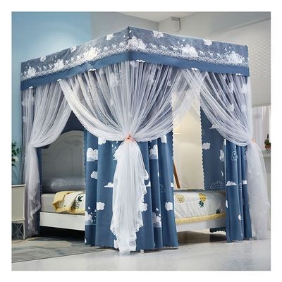 Bed Canopy Household Floor Type Double Bed Canopy, Shading, Windproof and Dustproof Curtain Yarn, Easy to Install (Color : A1, Size : 120x200x200cm)