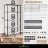 CAPHAUS NSF Commercial Grade Heavy Duty Wire Shelving w/Wheels, Leveling Feet & Liners, Metal Shelf, Garage & Utility Storage, 5-Tier 30x14x64 view 3