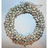 8" Real Brown Chula Sea Shell Wreath, Nautical Beach Decor Tropical view 4