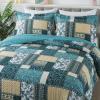 BEDIFANY Cotton Queen Size Quilt Sets, Lightweight Bedspread Queen Size Coverlet Boho Queen Quilt, Soft Farmhouse Queen Quilt Bedding Sets for Bed Decorations for All Seasons (3 Pieces, Blue) view 2