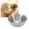 3pcs Salad Bowls Large Serving, Stainless Steel Mixing Bowls Insulated Soup Bowl with Scale for Restaurant Stackable Serving Bowls view 1