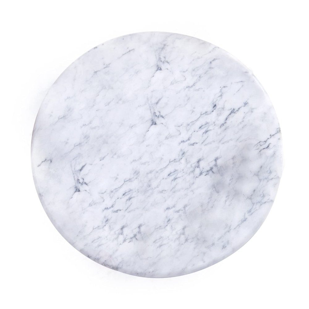 20CM Vanity Tray, Round Marble Storage Tray for Kitchen Bathroom Dresser, Delicate Cosmetic Jewelry Display Tray Organizer(Size:20 * 20cm)