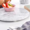 20CM Vanity Tray, Round Marble Storage Tray for Kitchen Bathroom Dresser, Delicate Cosmetic Jewelry Display Tray Organizer(Size:20 * 20cm) view 4